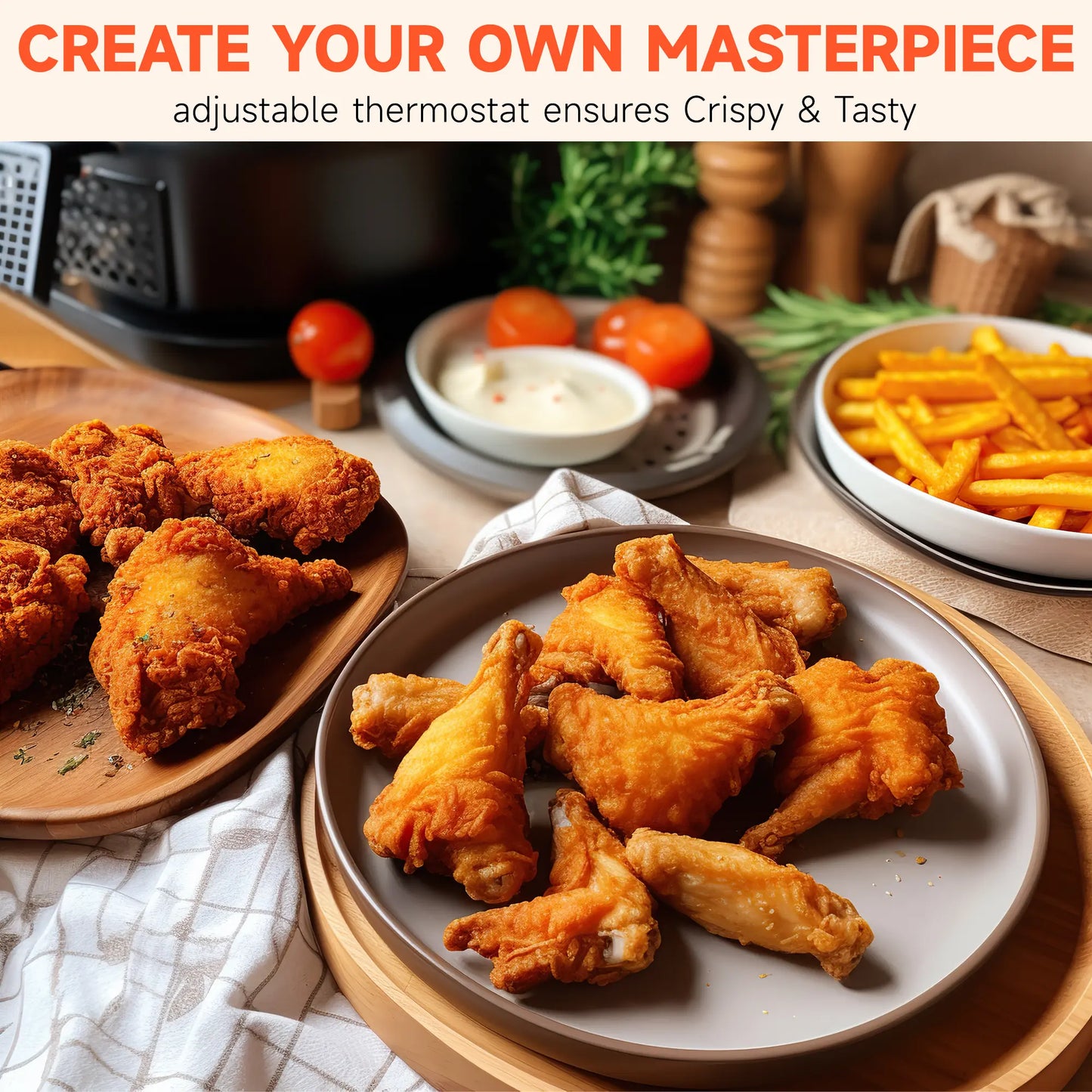 1500W 2.6 Quart Electric Deep Fryer, Removable Lid & Non-Stick Pot Dishwasher Friendly